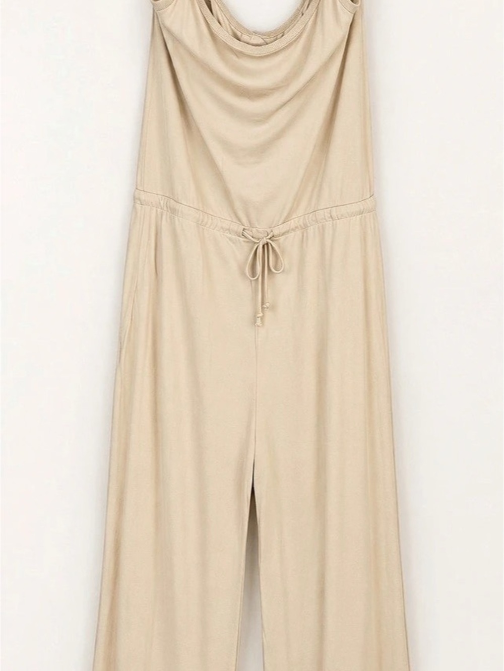 Universal Threads Cowl Neck Wide Leg Jumpsuit in Beige XL Like New